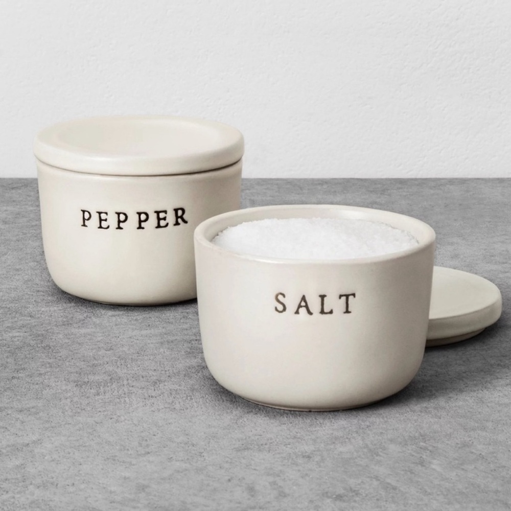 Hearth & Hand Salt Pepper Crocks Cellars Farmhouse with Lids